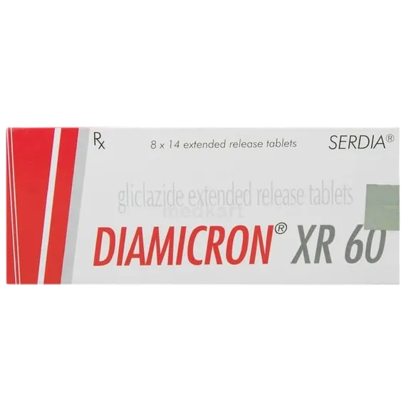 diamicron xr 60mg tablet 14's